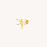 Dragonfly Crystal Piercing Earring
