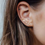 Circle Crystal Piercing Earring