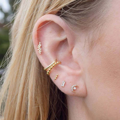 Trinity Beads Piercing Earring
