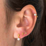 Flower Zircon Earring Set