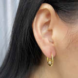 Gold Plated Fashion Hoop Earrings