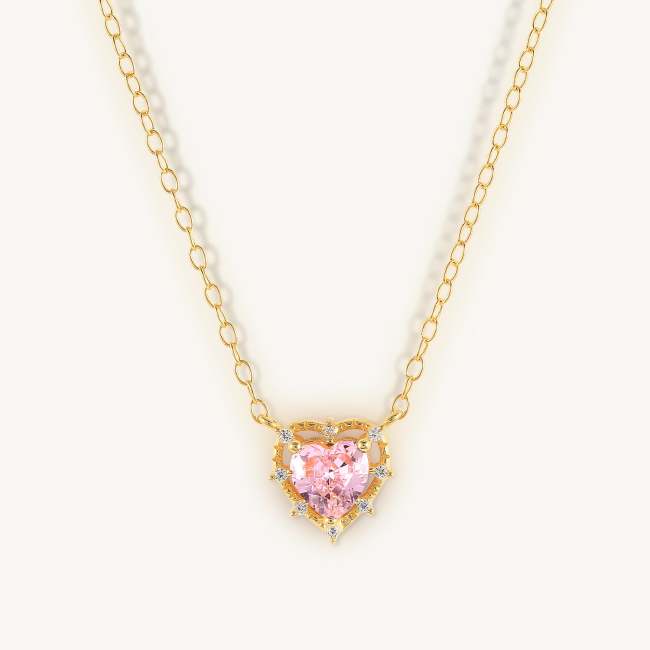 Heart Zircon Vintage Necklace
