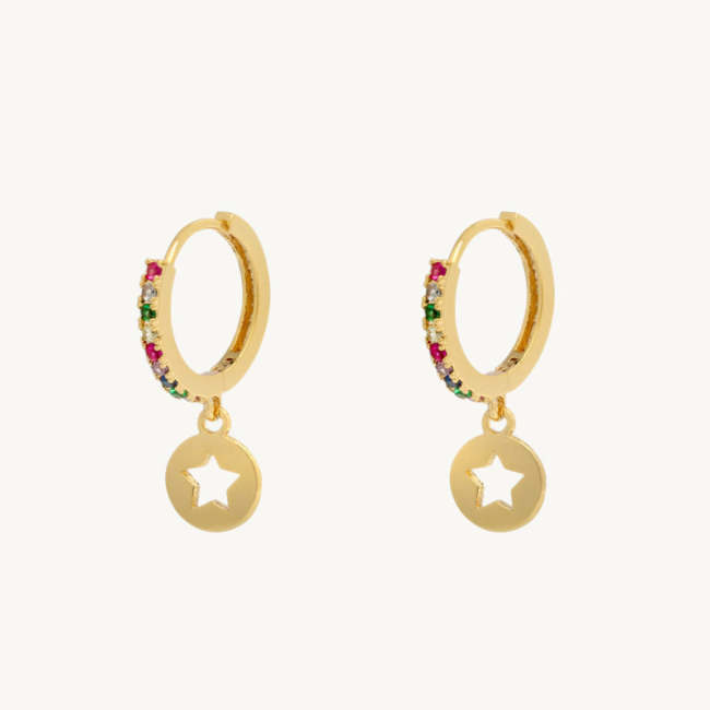 Hollow Out Star Drop Earrings