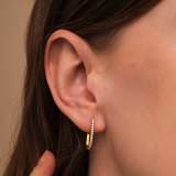 Gothic Zircon Hoop Earrings