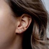 Moon Crystal Piercing Earring
