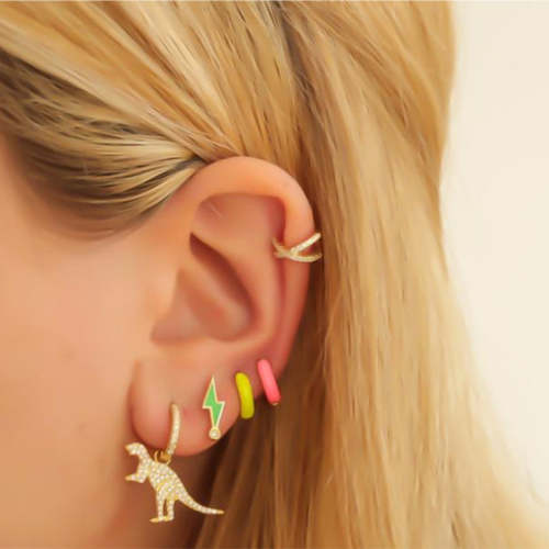 Multicolor Lightning Piercing Earring