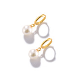 Oval Pearl Drop Earring