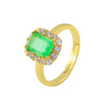 Emerald Halo Gemstone Ring
