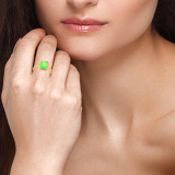 Fluorescent Green Gemstone Ring