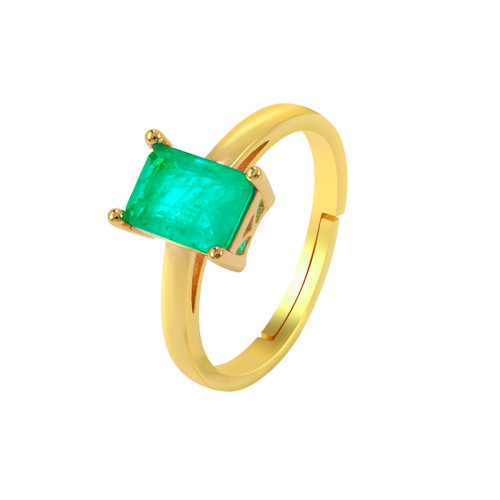 Classic Four-Prong Emerald Ring