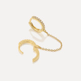 14k Solid Gold Dangle Threader Earring