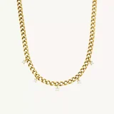 14k Solid Gold Hip Hop Zircon Necklace