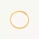 14k Solid Gold Thin Beads Stack Ring