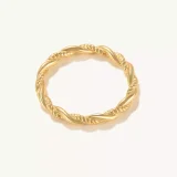 14k Solid Gold Twisted Rope Ring