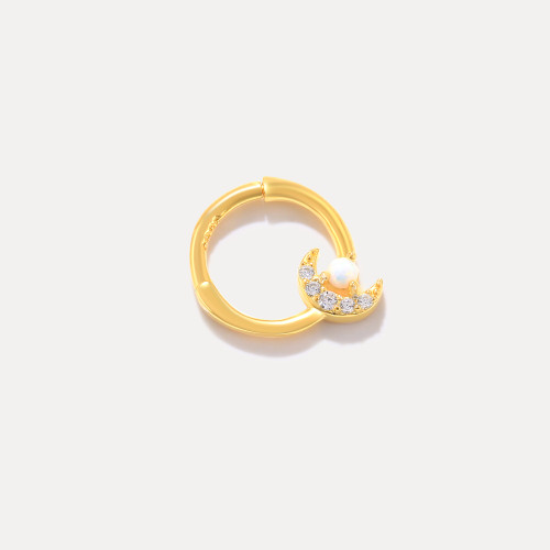 Moon Opal Daith Piercing Earring