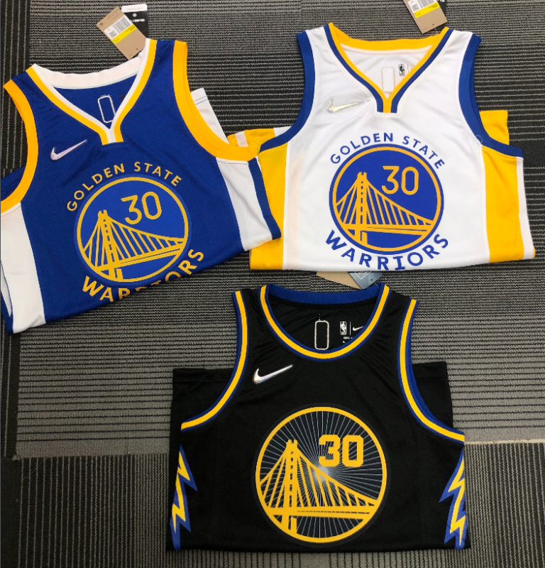 Golden State Warrior CURRY 2974 Commemorative Edition blue black white S-2XL