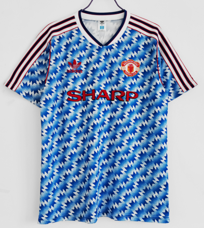 Manchester united 90-92 blue retro