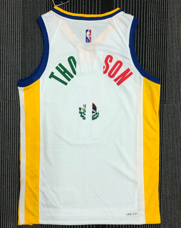 Golden State Warrior 75th anniversary Mexico version THOMPSON 11 white