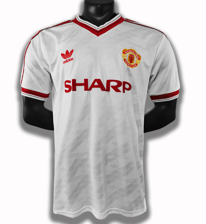 Manchester united 86 white retro