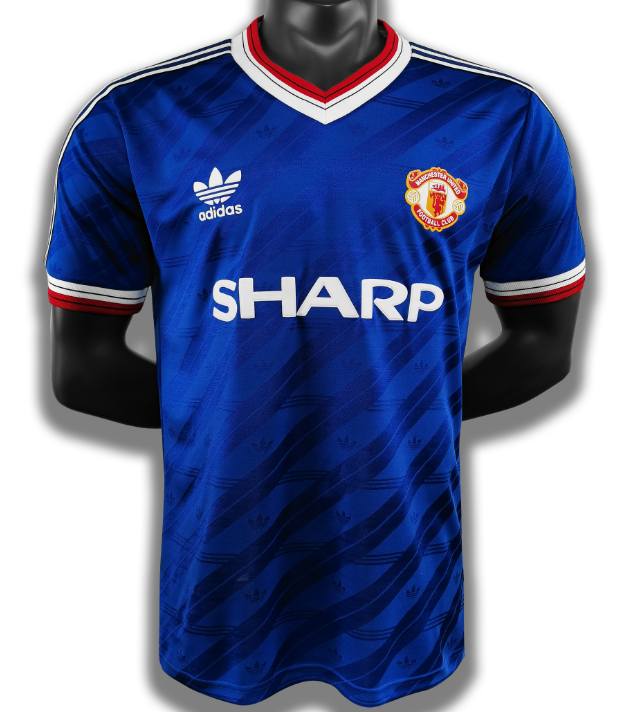 Manchester united 86 blue player retro