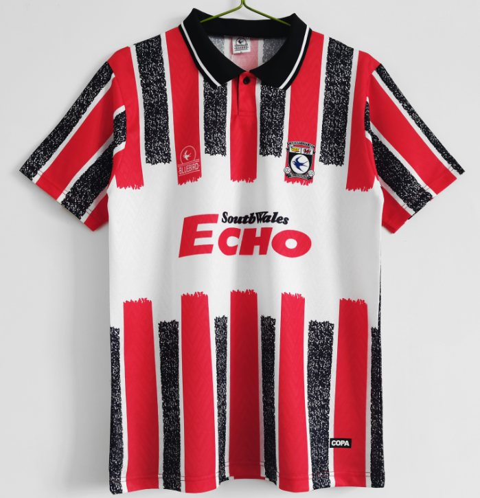 Cardiff city 1994-1996  red white black retro