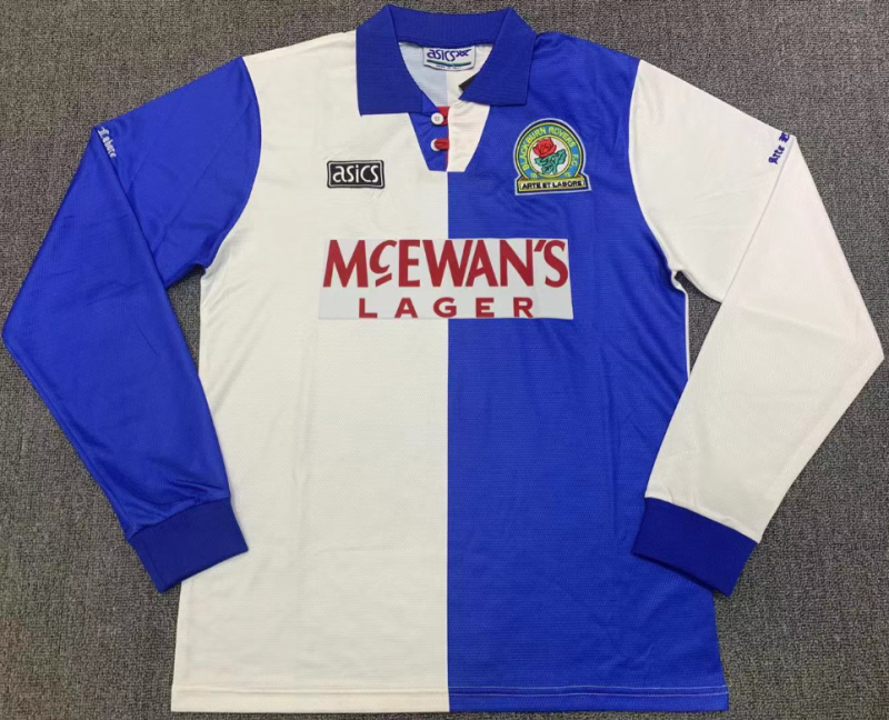 Blackburn Rovers 1994-1995 home long sleeve retro