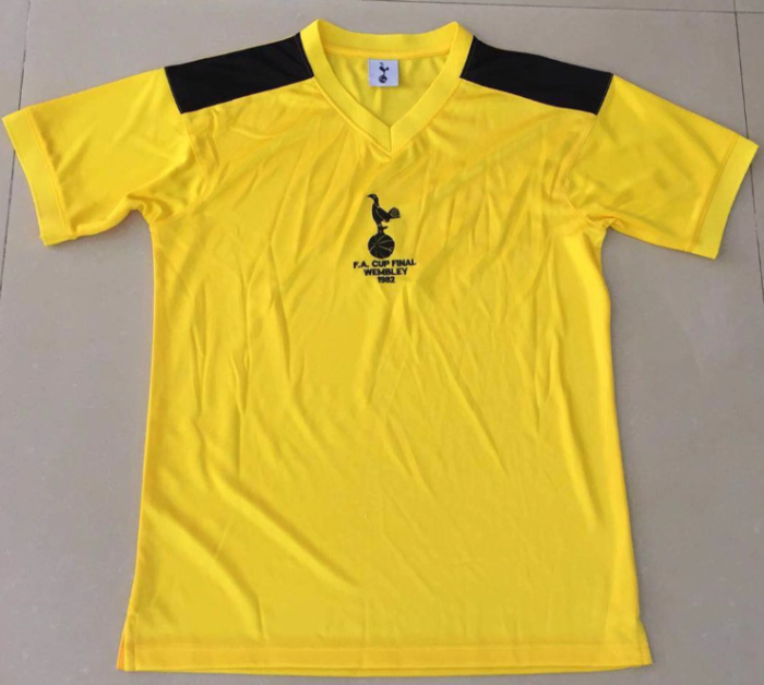Tottenham Hotspur 1982 away yellow 100th anniversary retro
