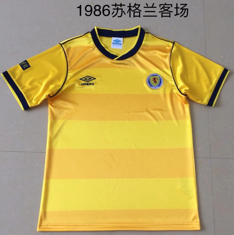 Scotland 1986 away yellow retro