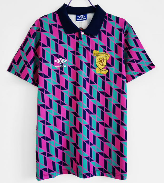 Scotland 1988-1989 away green purple navy retro