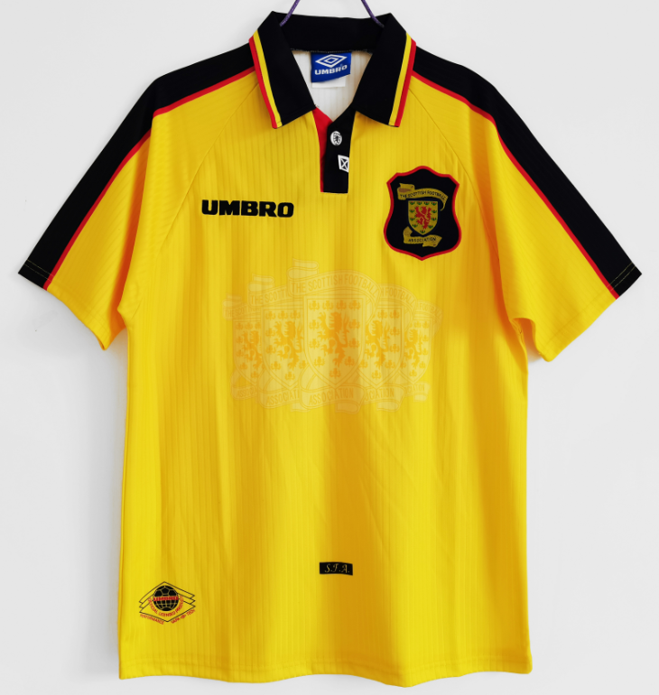 Scotland 1996-1998 away yellow retro
