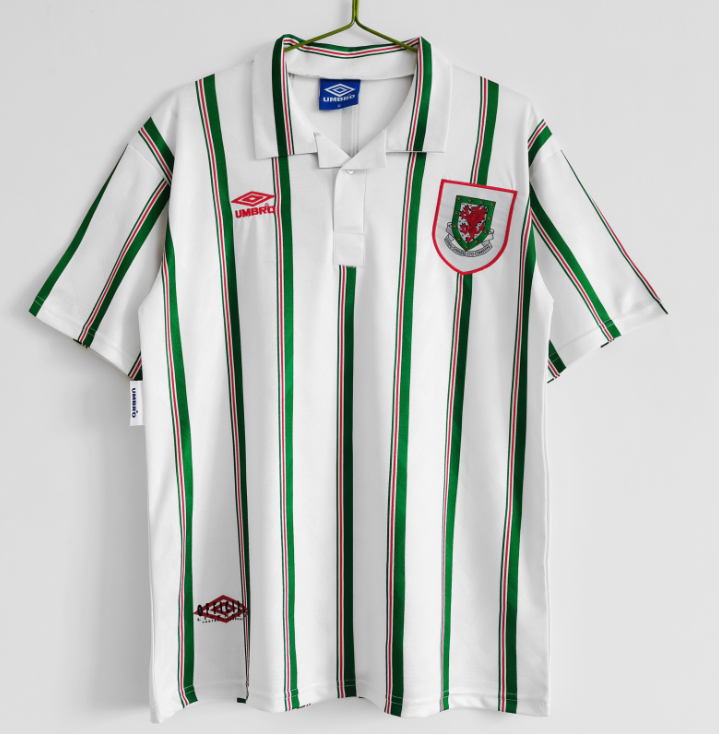 Wales 1993-1995 away white retro