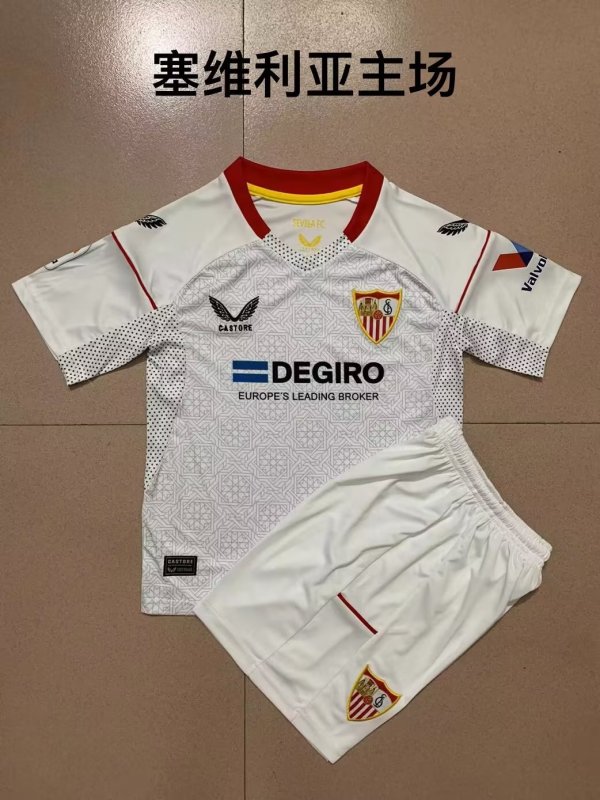 Sevilla home white kid 22-23