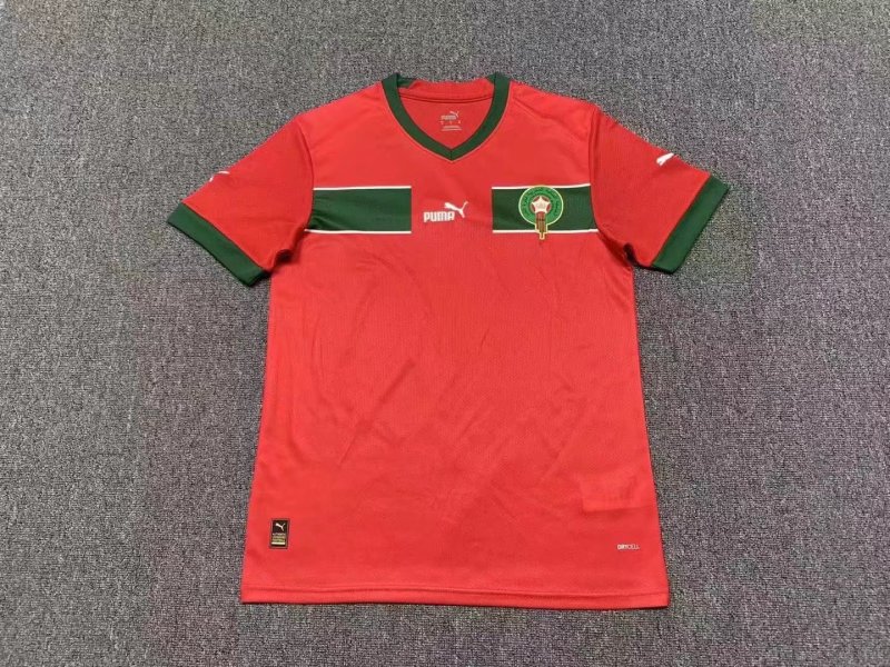 Morocco home red 2022 qatar world cup