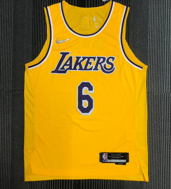 Los Angeles Lakers yellow AU version JAMES 6 2022