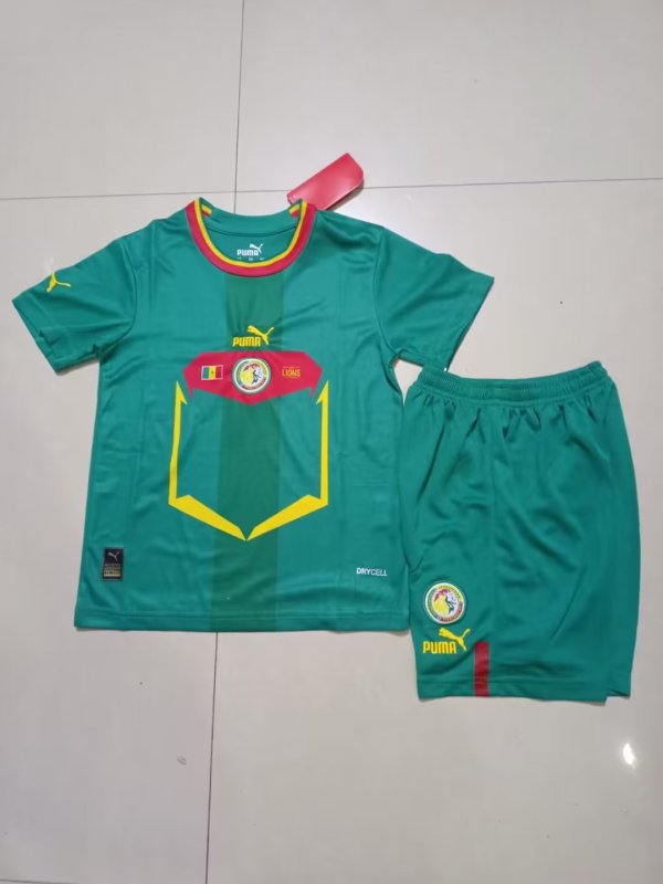 Senegal away green kid 2022 qatar world cup
