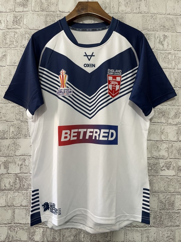 England rugby home white 2022 rugby league world cup England 2021 S-5XL