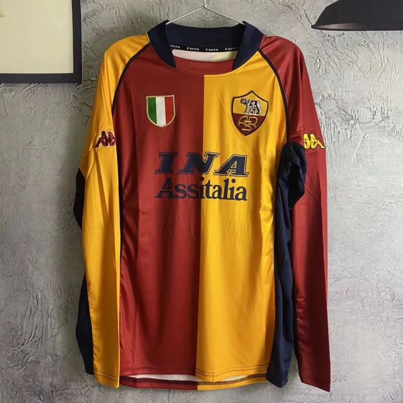 Roma 2001-2002 home long sleeve retro