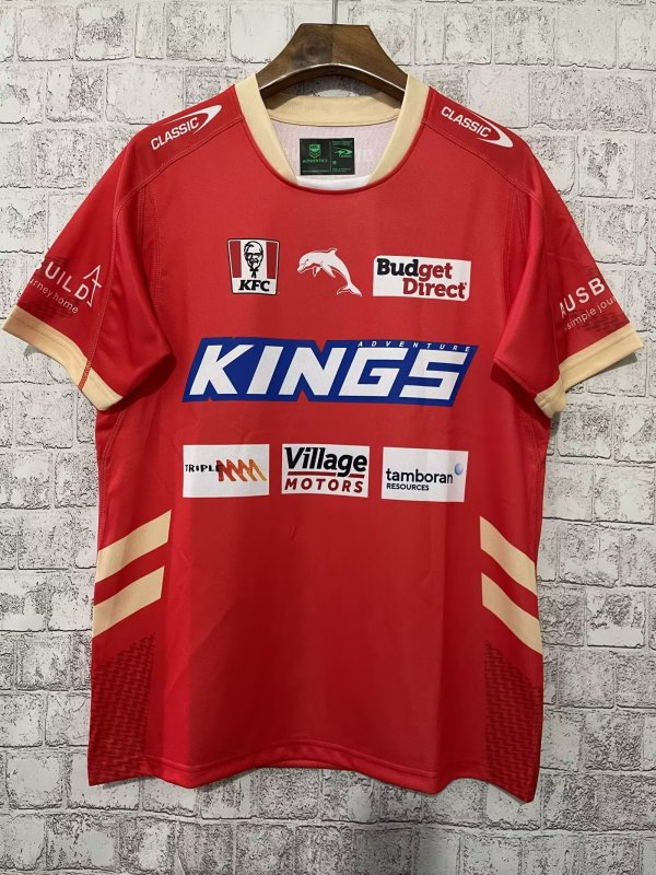 Dolphin rugby training shirt red 2023 S-5XL NRL
