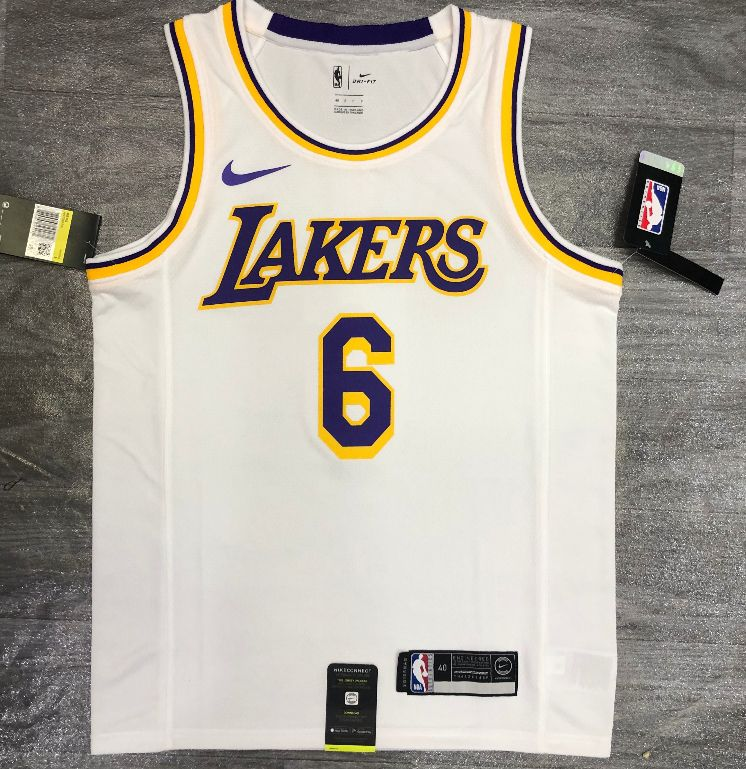 Los Angeles Lakers white James 6 