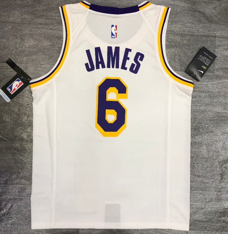 Los Angeles Lakers white James 6 