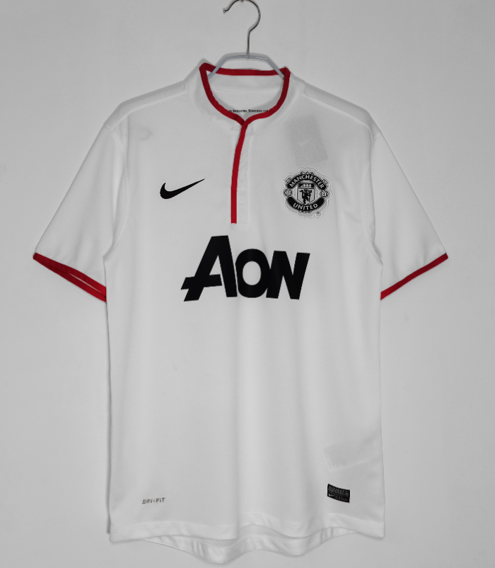Manchester united 2012-2013 away white retro shirt