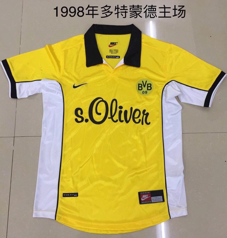 Borussia Dortmund retro 1998 home #dongguan
