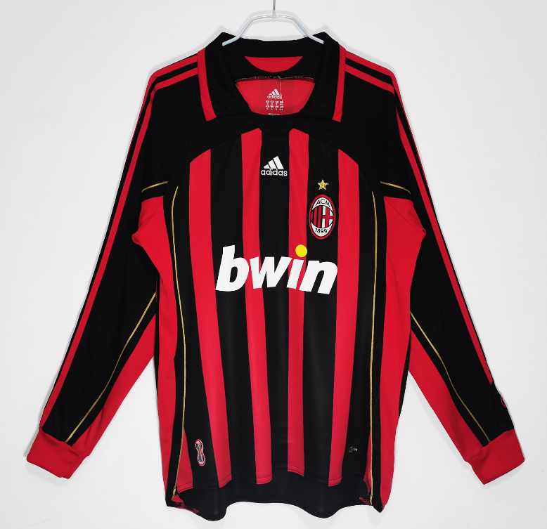 AC Milan retro 2006-2007 home long sleeve #710#wangxiaojia