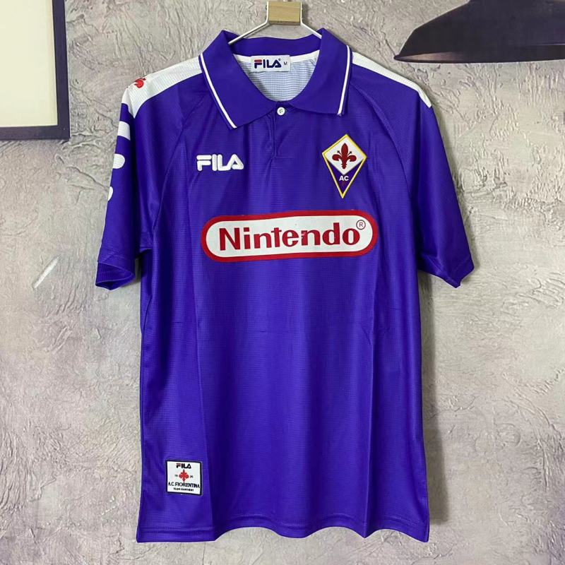 ACF Fiorentina retro 1998-1999 home #811#503#wangxiaojia#huirong