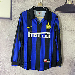 Inter Milan retro 1998-1999 home  long sleeve #wangxiaojia