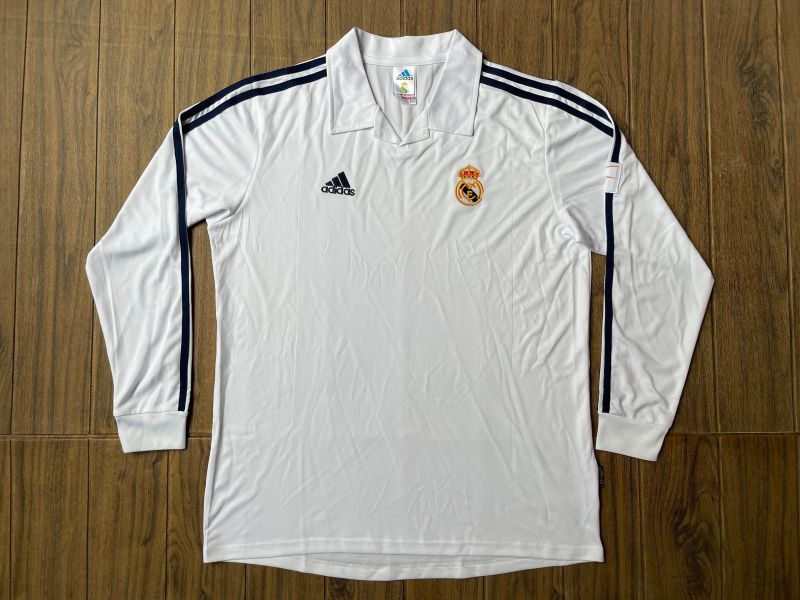 Real Madrid 2001-2002 home long sleeve retro #wang#503