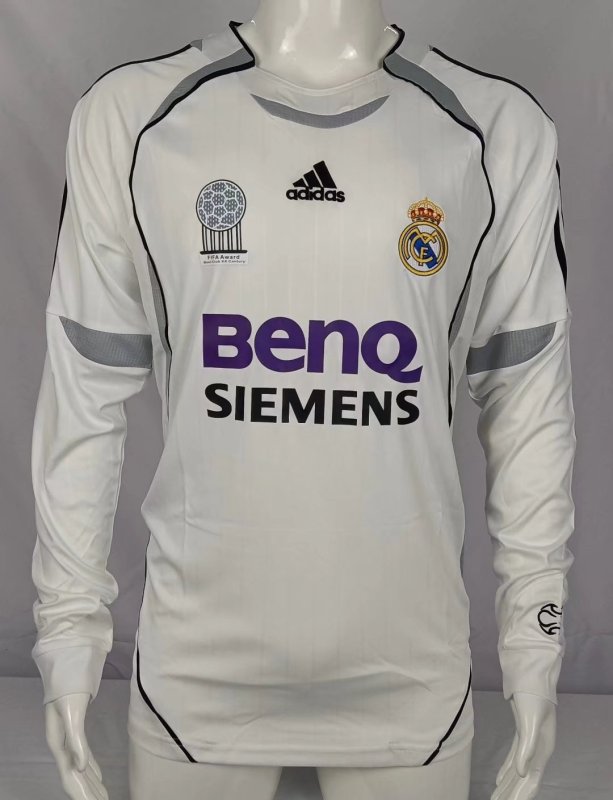 Real Madrid 2006-2007 home long sleeve retro #503