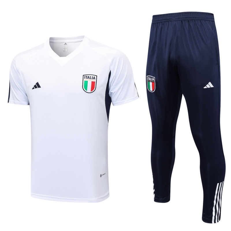 Italy t-shirt white and trousers navy 2023 C1005