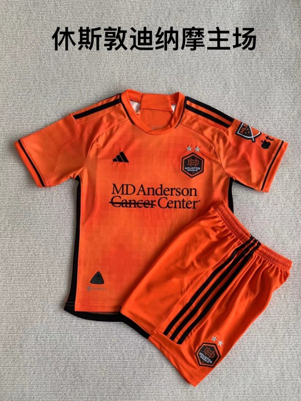 Houston Dynamo home shirt and shorts kid adult 2023 MLS