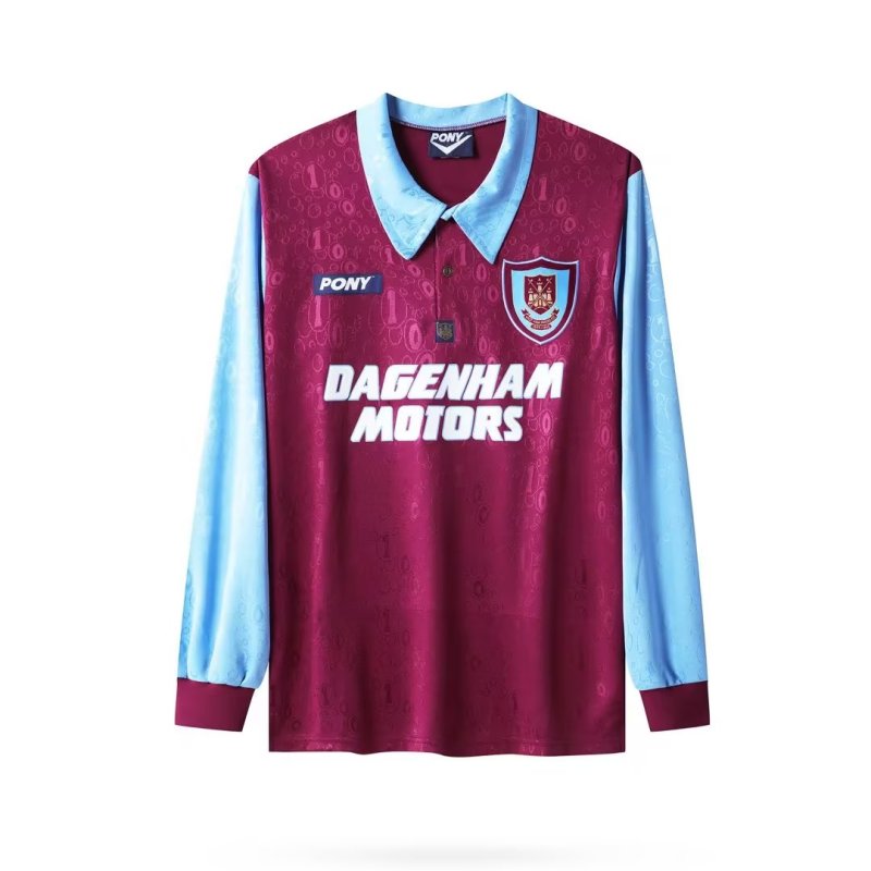 West ham 1995-1997 home long sleeve retro shirt